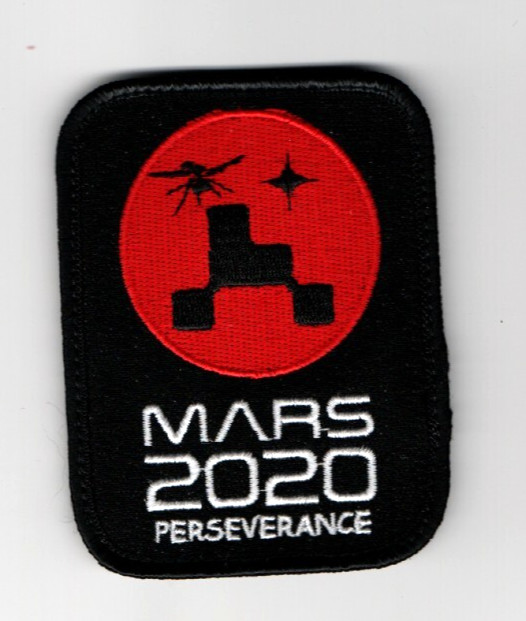 JPL NASA MARS 2020 vêlkrö PATCH: PERSEVERANCE ROVER & MINI-HELICOPTER INGENUITY