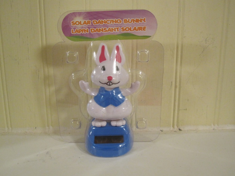 Solar Dancing blue bunny new in package easter spring