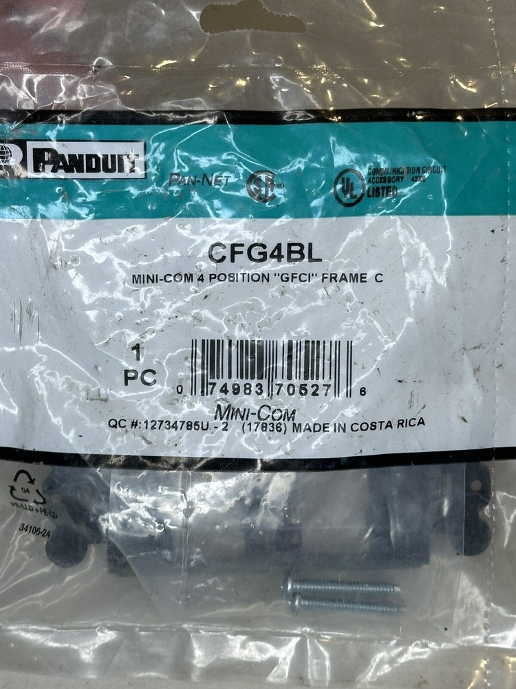 Panduit CFG4BL Mini-Com 4 Position GFCI Frame C NEW