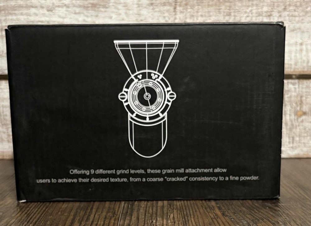 Grain Mill Attachment Metal Silver Accessory Kitchen Aid Mixer Compatible