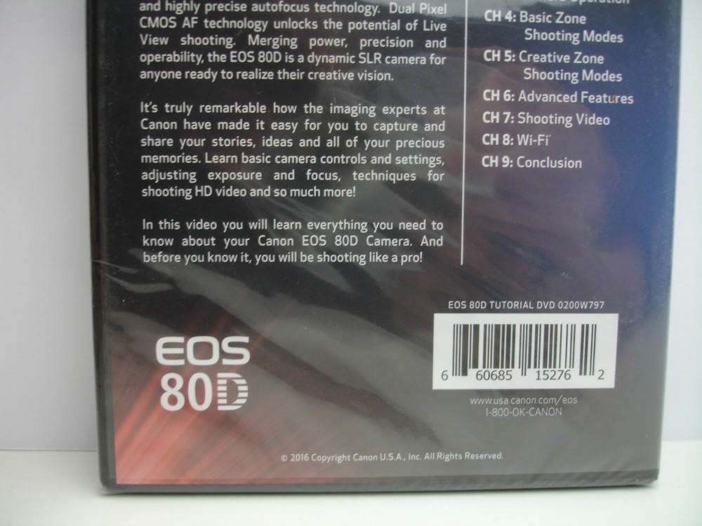 Canon EOS 80D Tutorial DVD