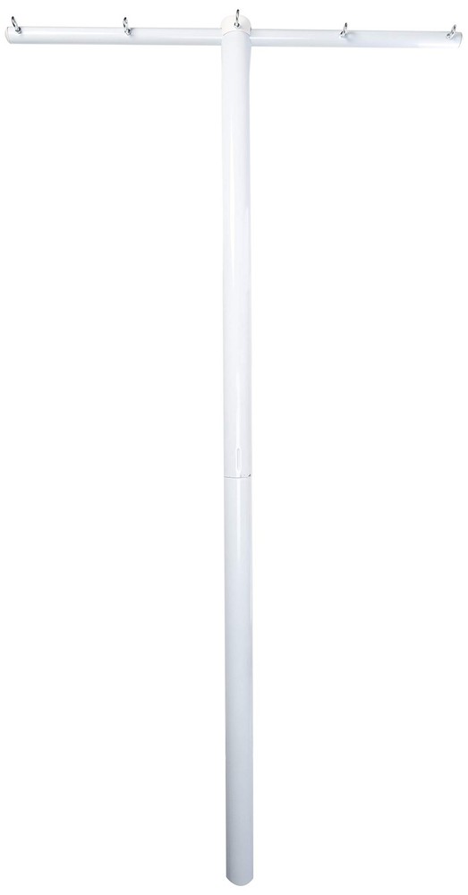 Household Essentials Mega Outdoor Clothesline Single T-Post, White