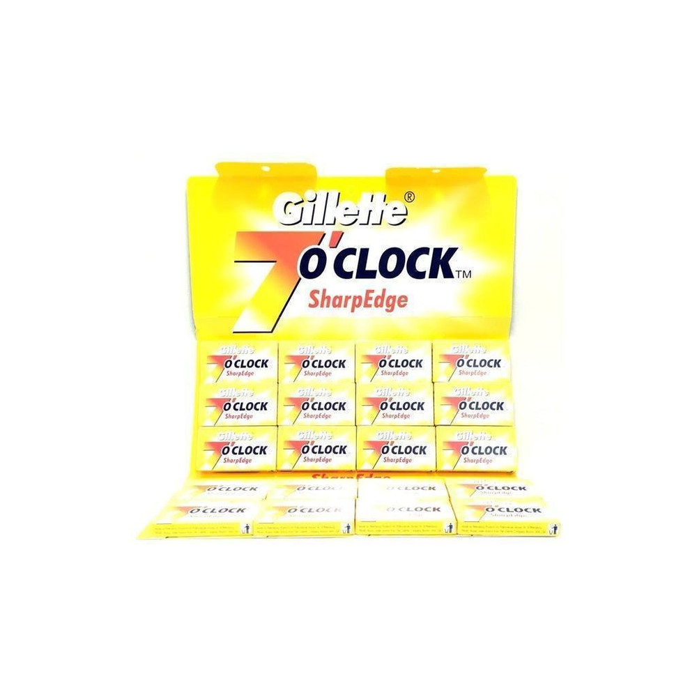 Gillette 7 O`Clock Sharp Edge Razor 5 Blades Each Pack 2 Pack 10 Blades Total