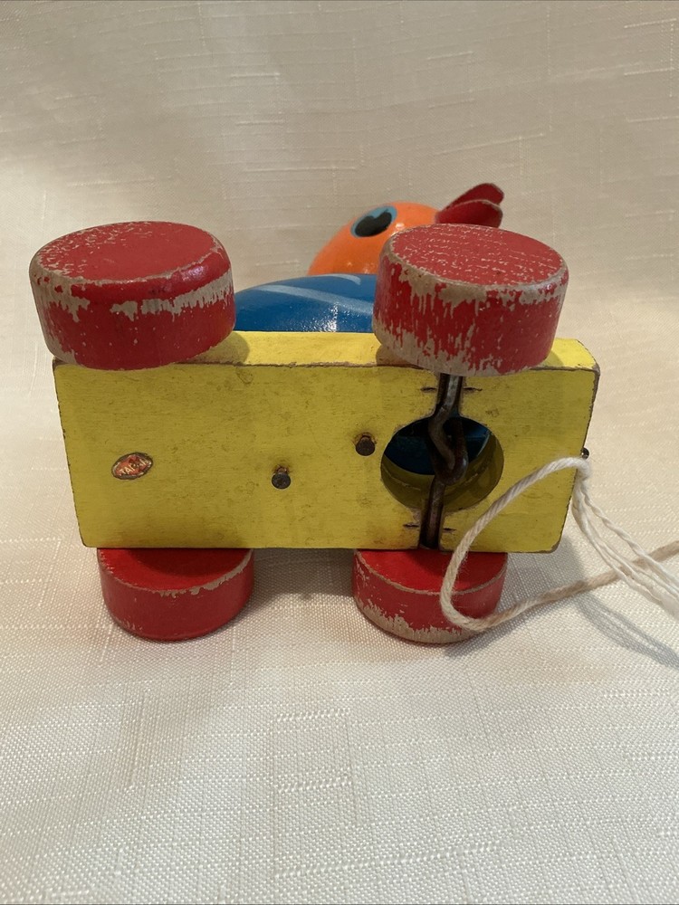 Vintage Wooden Duck Pull Toy EASTER🐤