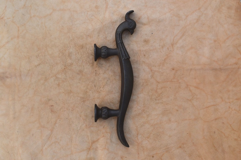 Vintage Large Cast iron Peacock Shape door gate door handle vintage pull handle