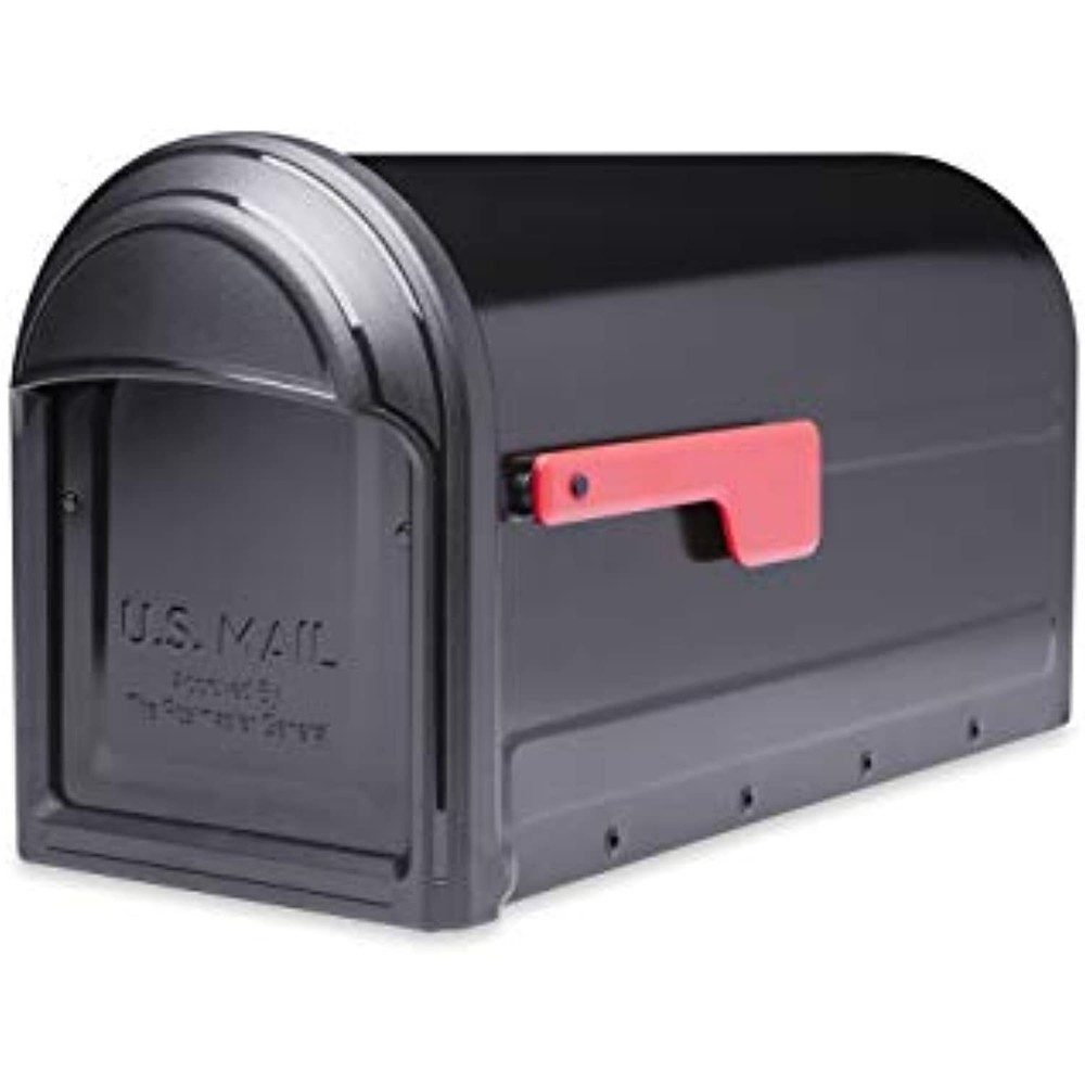 Architectural Mailboxes 7900-1B-R-10 Barrington Postmount Mailbox, Large, Black