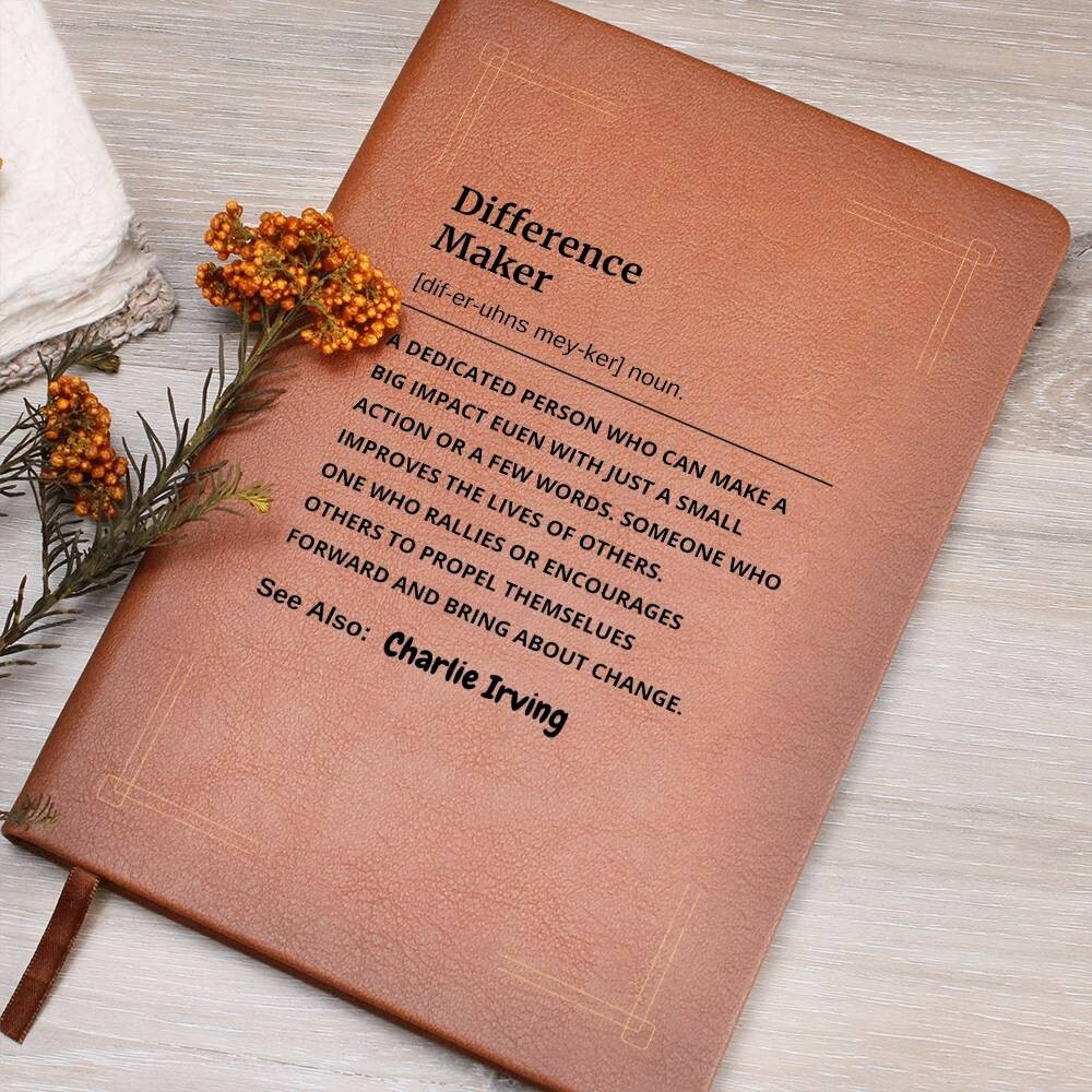 Personalized Difference Maker definition Journal Coworker mentor birthday Gift
