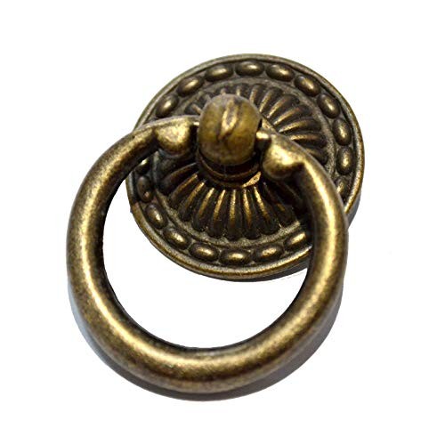 10 Pcs Bronze Drawer Ring Pulls Vintage Decorative Handles Antique Bronze