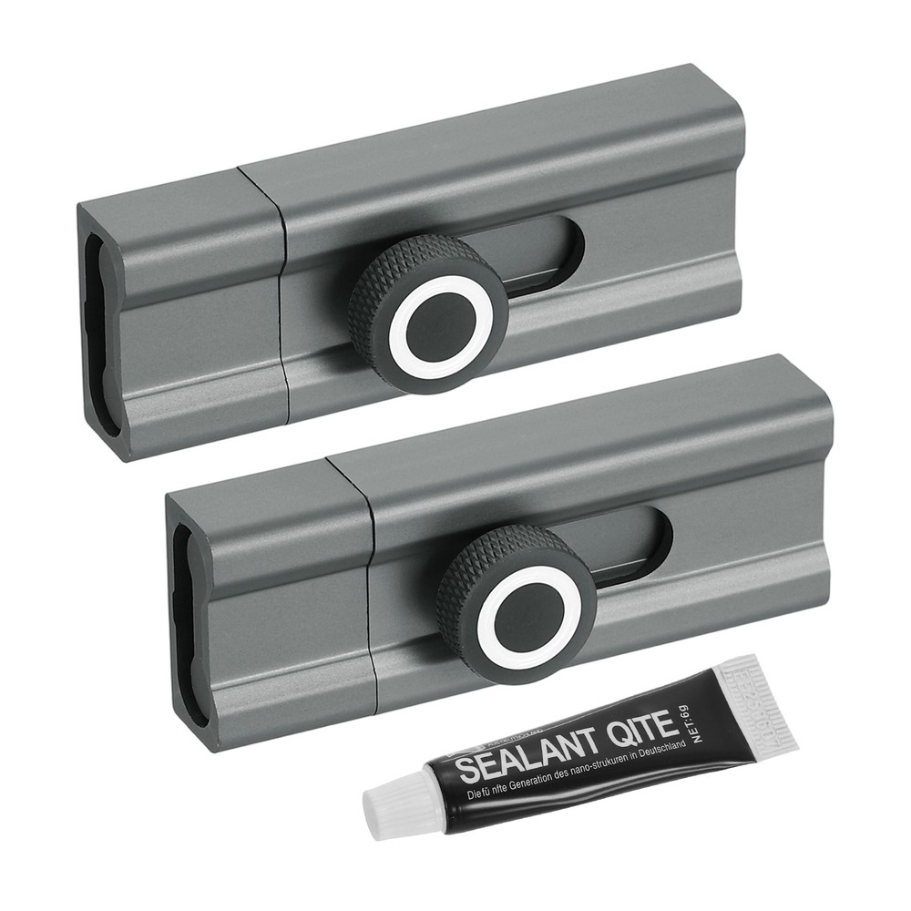 2Pcs Slide Lock, 3" Adhesive Security Barrel Slide Bolt Latch, Gray