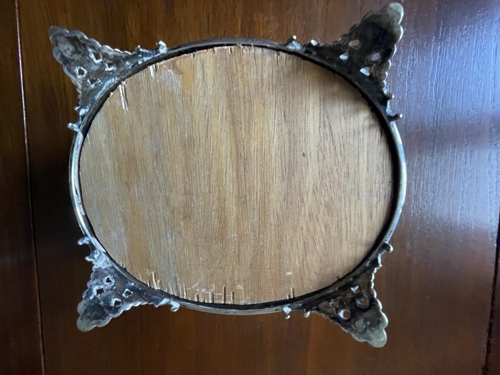 Table Centrepiece/ Large Coaster Ornate Silver Plated Pierced Decoration