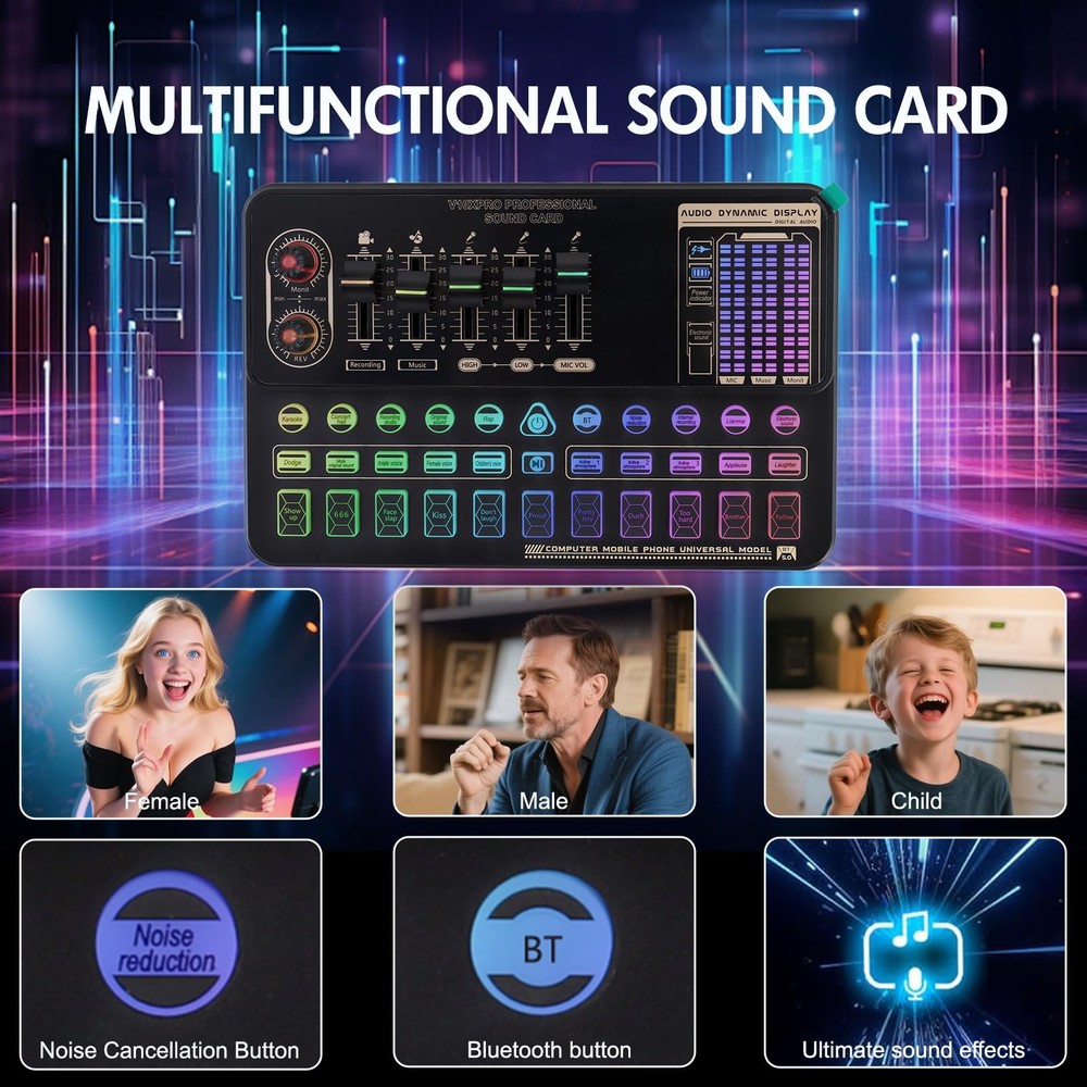ALSO GO Podcast Equipment Bundle, Professional BM-800 Black