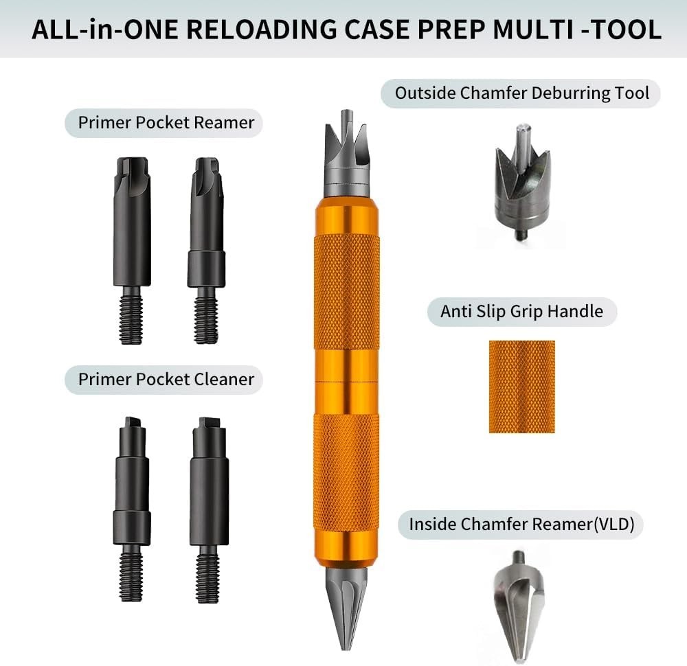 Case Prep Multi-Tool for Case Trimmer, Crafting Case Pocket Cleaner, Reamer a...