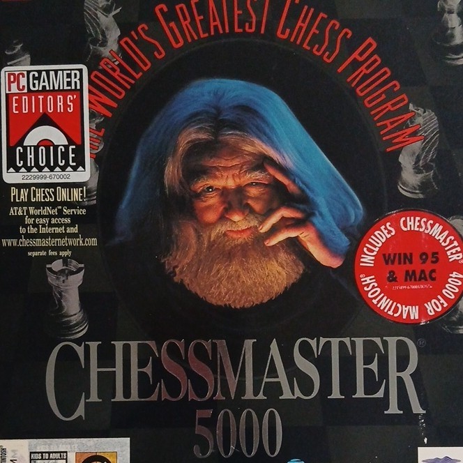 Mindscape Chessmaster 5000 PC/Mac CD Chess Game with User's Guide and Manuals
