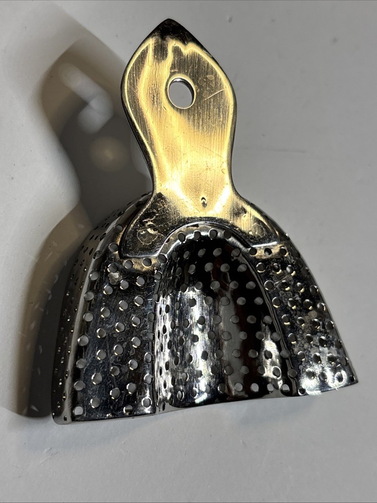 Metal Impression Trays Upper Full Denture Perforated Medium Dental Instruments