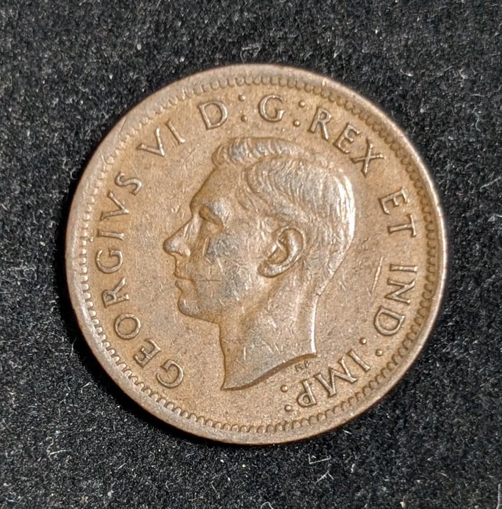 1939 Canada 1 Cent Circulated KM# 32 Brown