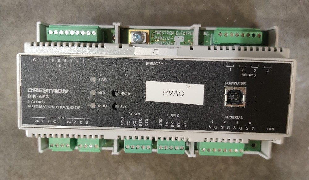Crestron DIN-AP3 3-Series Din Rail Processor Used, Tested!
