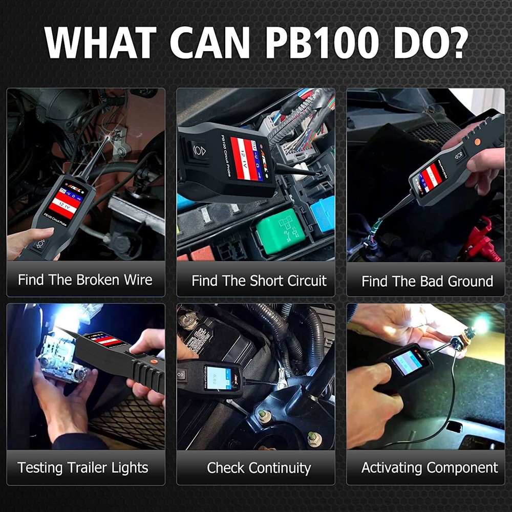 12V 24V Electronic System Multimeter Power Circuit Probe Tester Diagnostic Tool