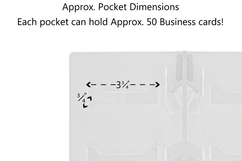 40 Multi Pockets Rotating Countertop Organizer Display Clear & White Premium