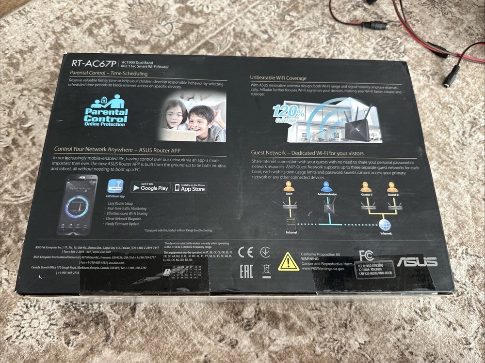 Asus Ac1900 Rtac67p 802.11ac Smart Router