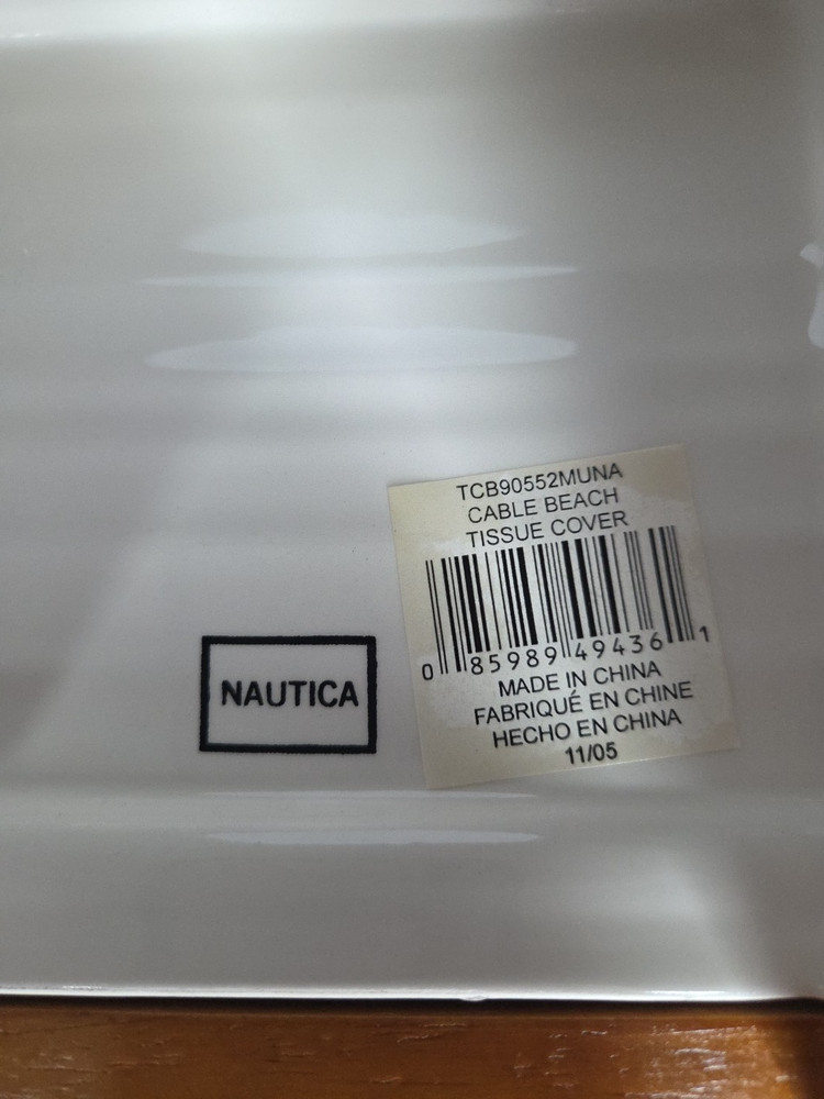 Cable Beach Tissue Box Cover by Nautica