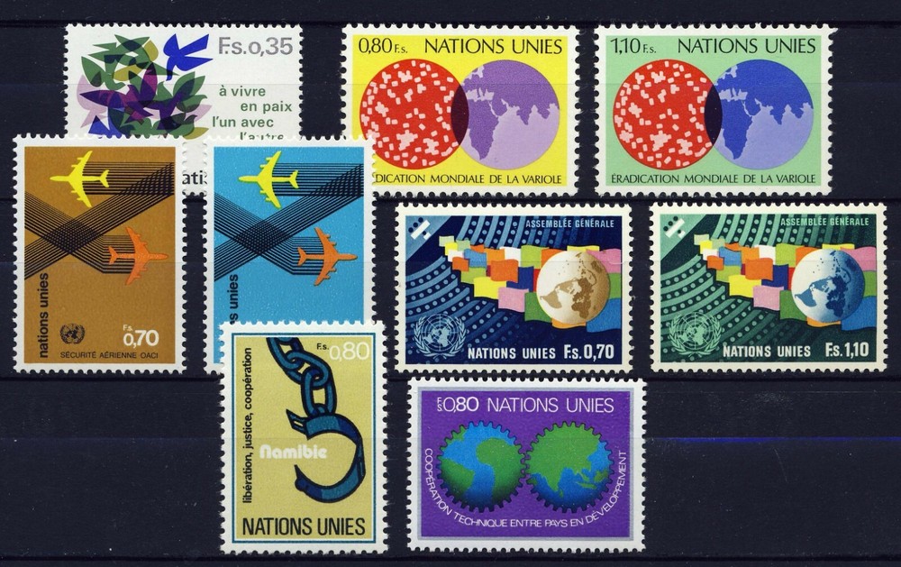UN - GENEVA . 1978 Year Set (73-81) . Mint Never Hinged