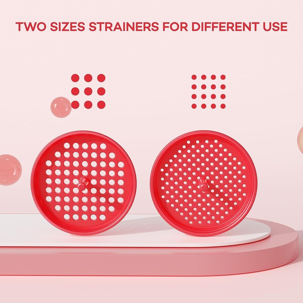 Versatile Kitchen Funnel Set with 5 Size Spouts & Strainers - Food Grade Plastic