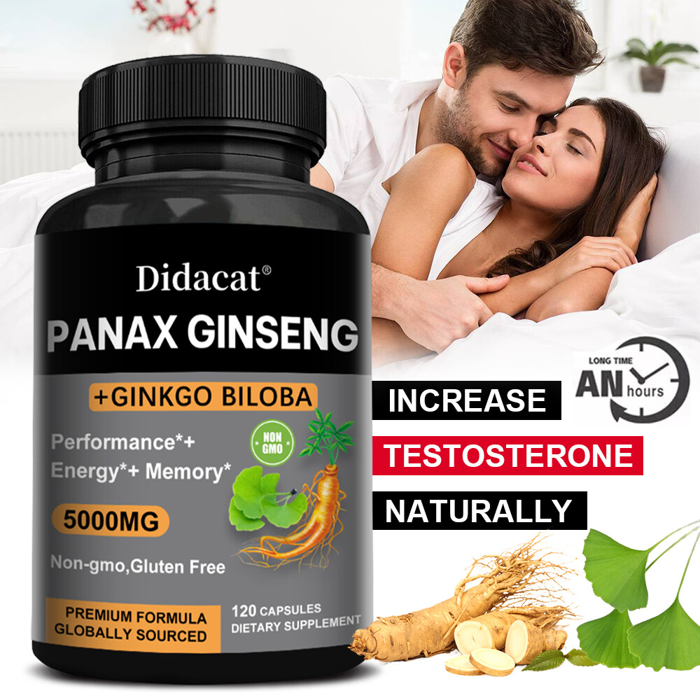 Ginsen + Ginkgo for Brain Function, Blood Circulation,Performance Energy Memory