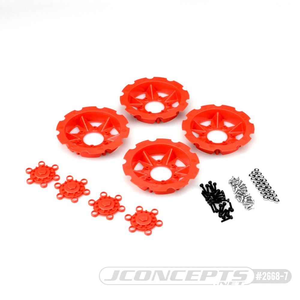 NEW JConcepts Tracker Wheel Discs Red | Fits Dragon Wheels
