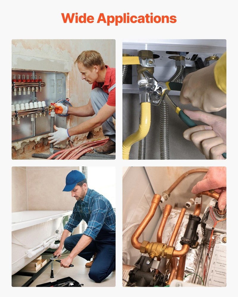 Pipe Extractor Set, 9 PCS Heavy Duty Steel Broken Pipe Extractors, w/ Solid Hand