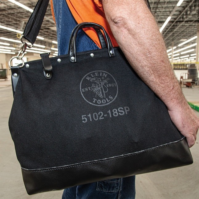 Klein Tools Deluxe Tool Bag, Black Canvas, 13 Pockets,