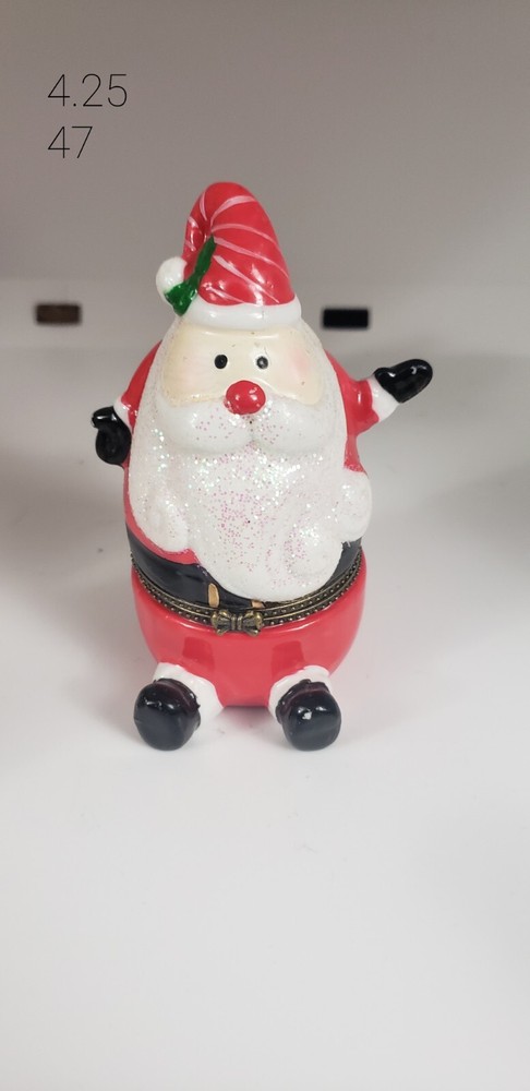 4.25" Santa Clause Hinged Trinket Box #47