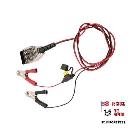 OBD II Memory Saver Connector, ECU Emergency Power Supply Cable with Alligator