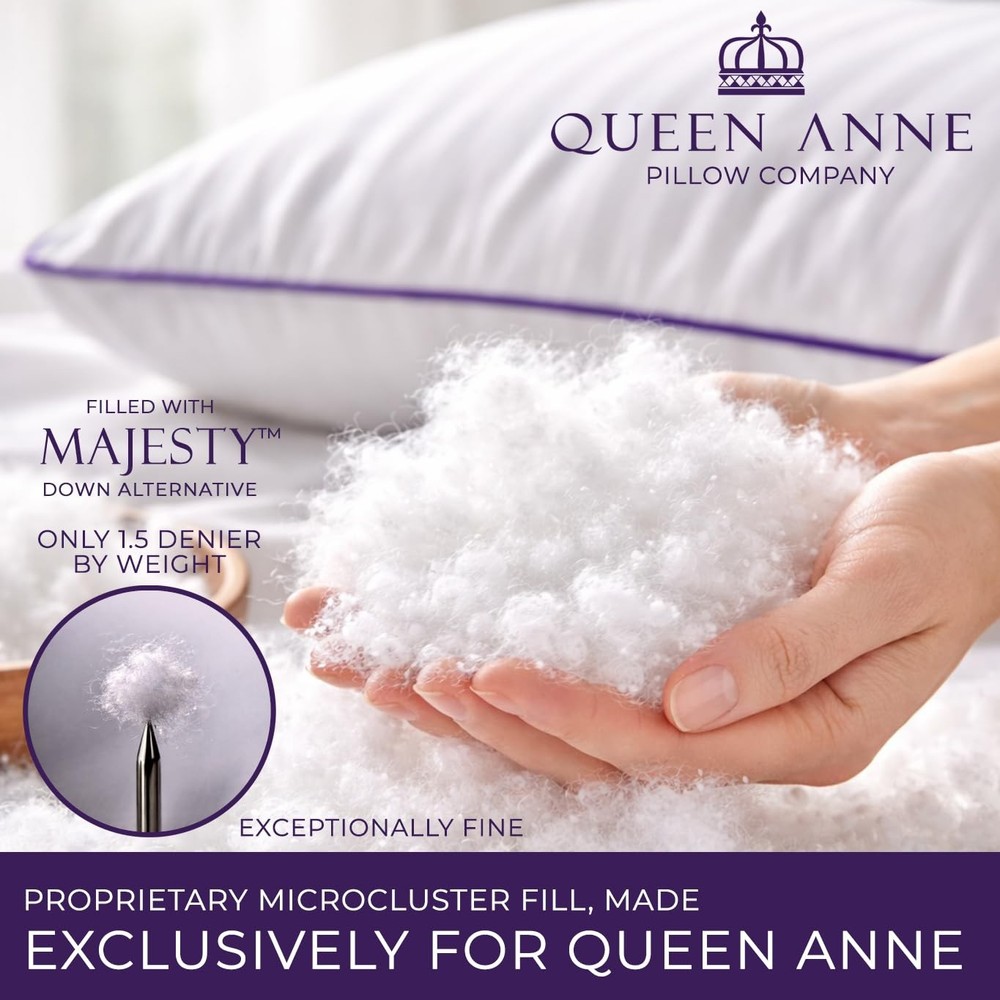 Hotel Collection Pillows – Luxury Down Alternative Bed Pillows (2-Pack, Queen...
