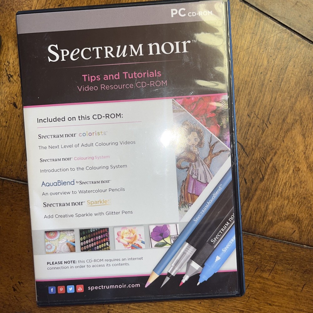 Spectrum Noir Tips & Tutorial, CRAFTERS COMPANION CD-ROM, No serial number