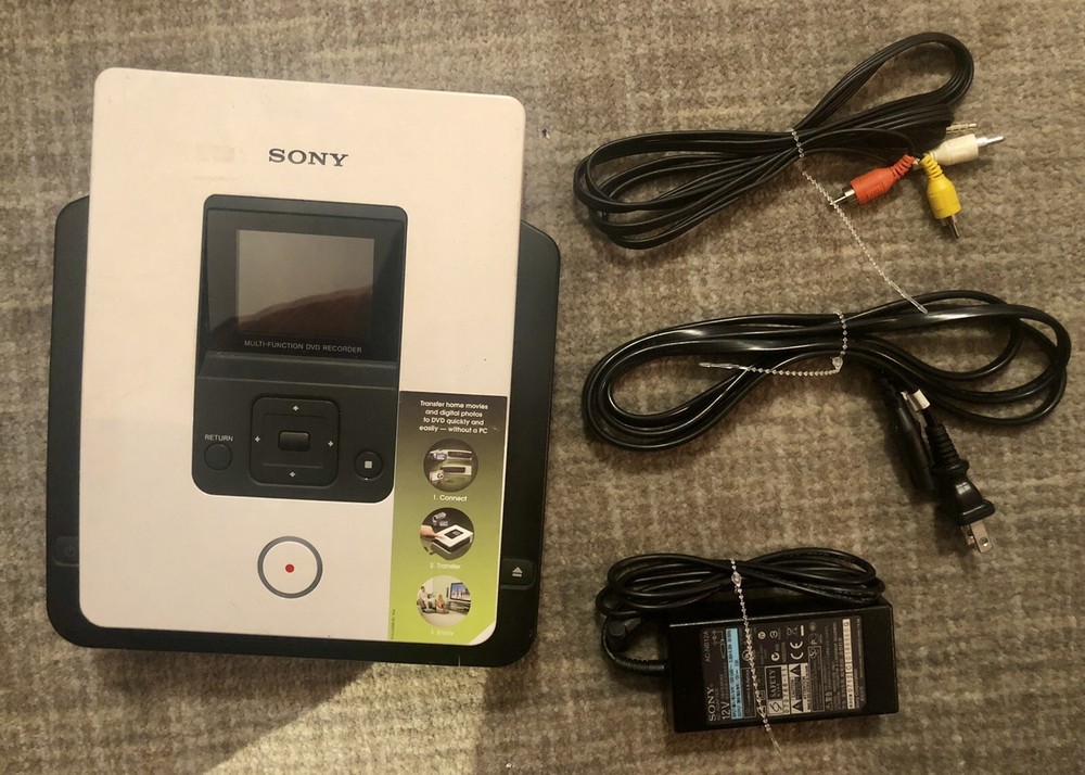 Sony VDR-MC5 Multi-Function DVD Recorder W/power And AV Cables Tested. White