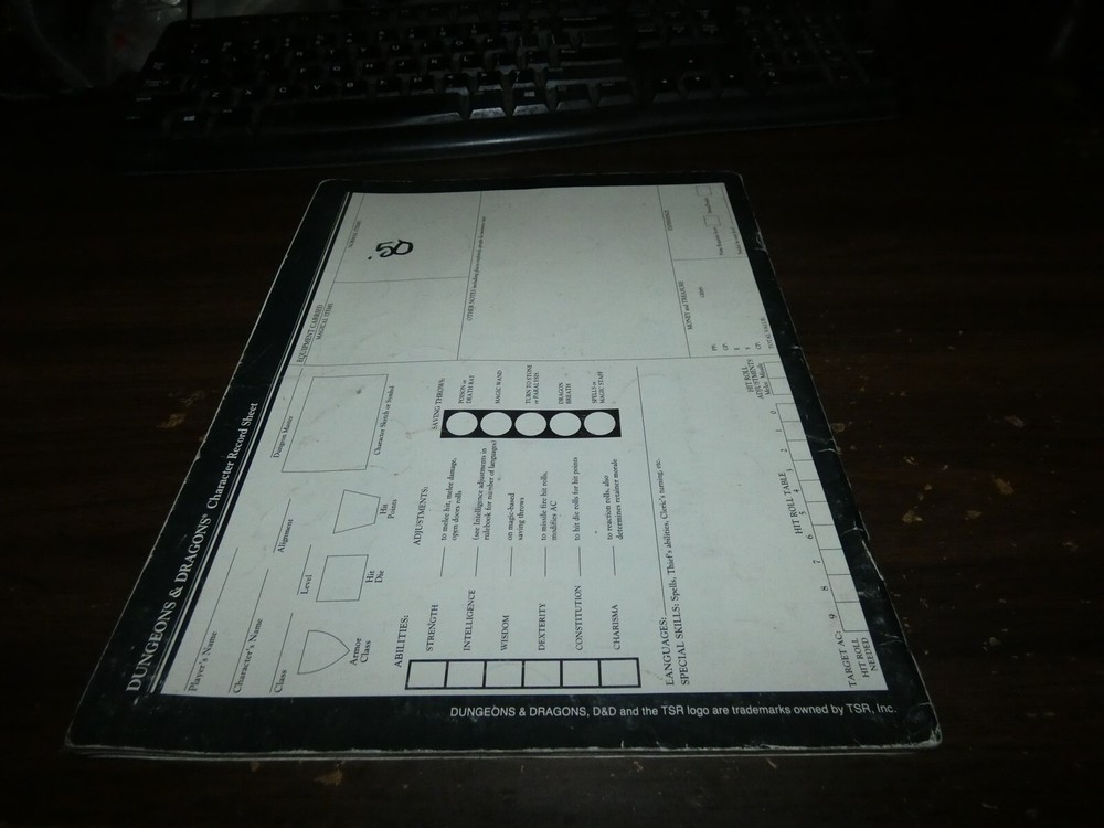 TSR D&D: Dungeons & Dragons Rule Book