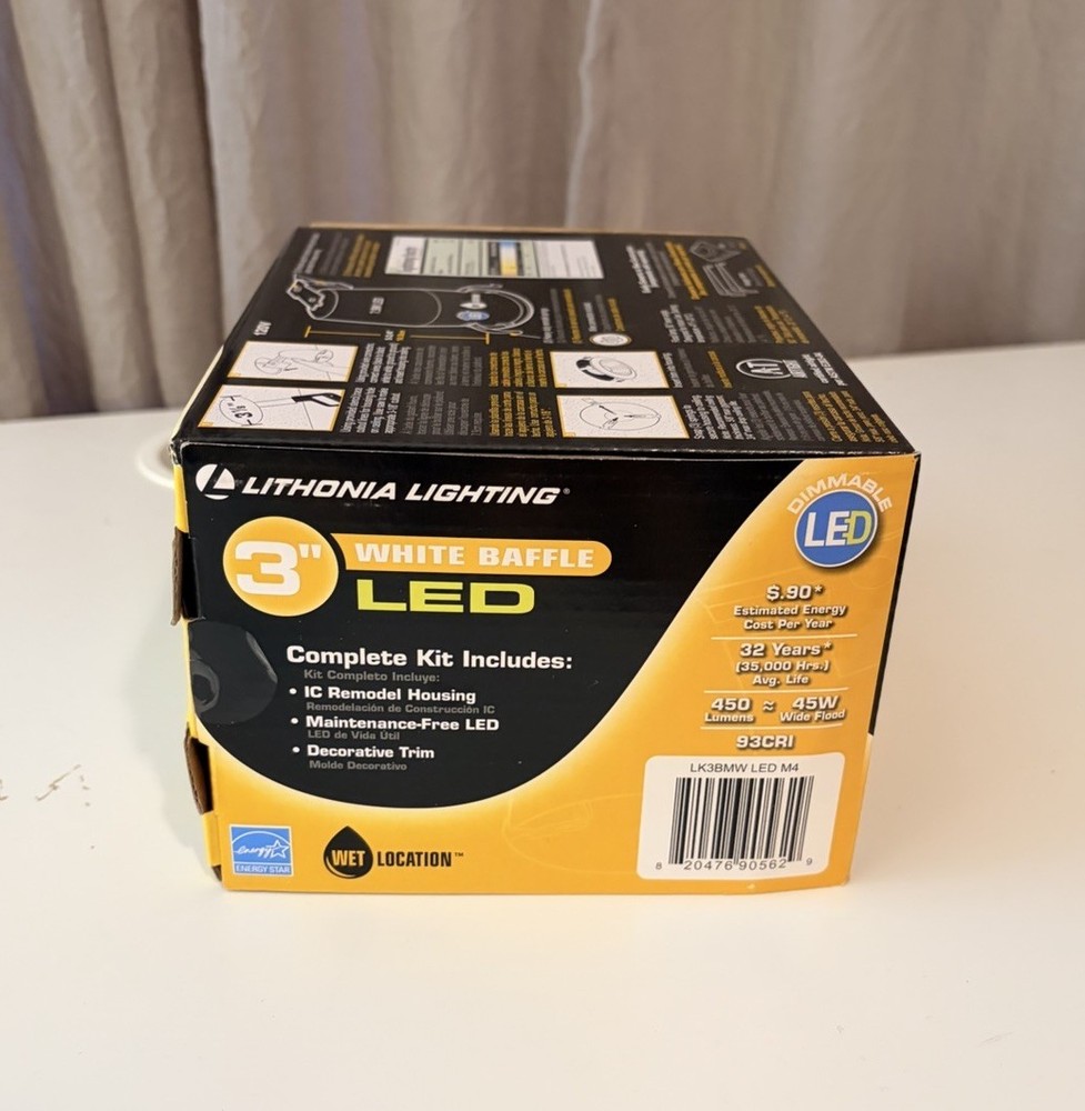 Lithonia Lighting 3 in. Recessed Baffle Integrated LED Light Kit Matte