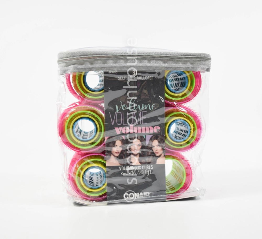 4 Pks Conair Self-Grip Rollers-Voluminous Curls-31 Assorted Size Rollers-#61110Z