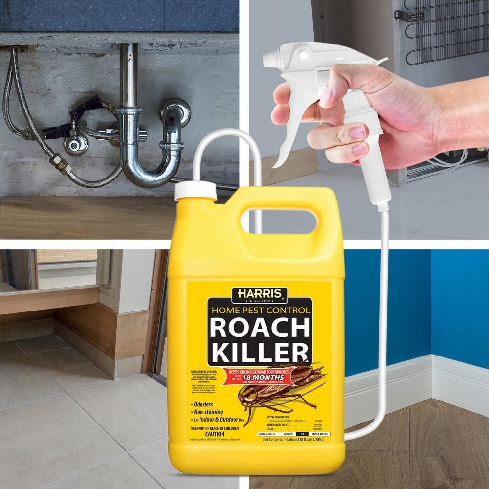 1 Gal. Roach Killer Spray , Included sprayer for easy application 128 fl oz.