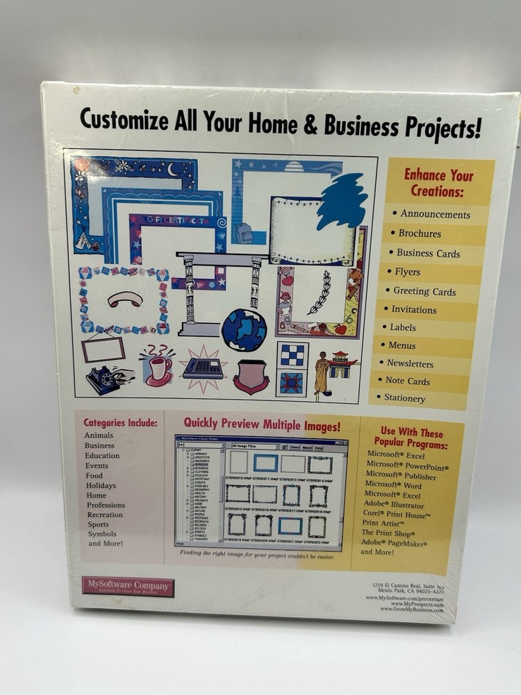 Border Art Windows PC software CIB NEW vintage Computer Software