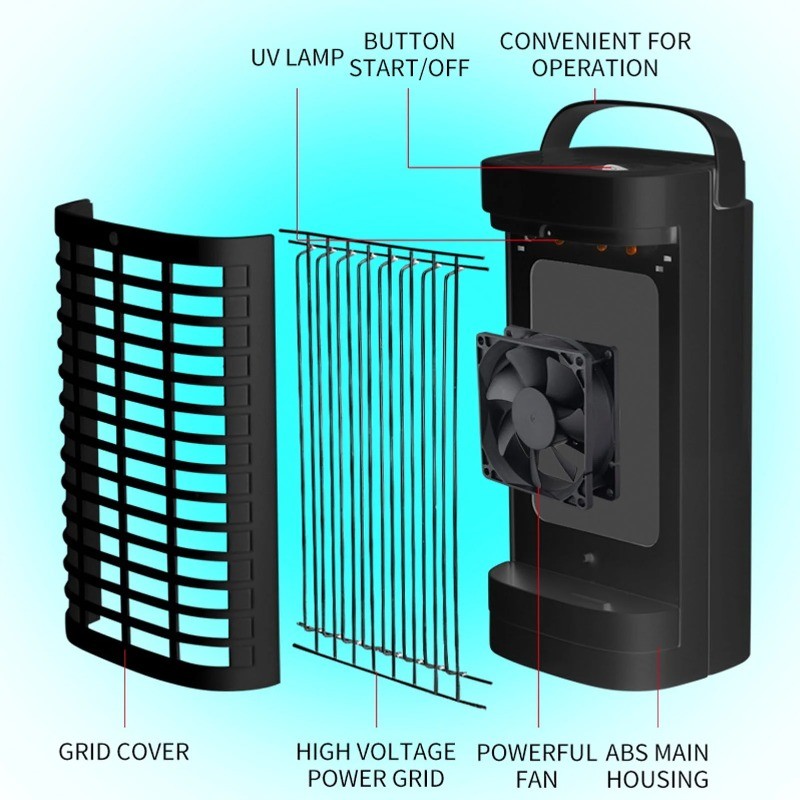 Black Hanging Electronic Insect Killer With Mosquito lamp