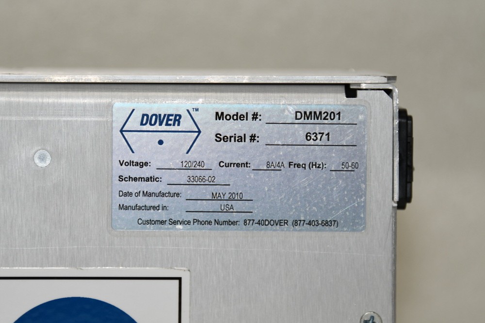 DOVER Spindle Power Supply DMM201 S/N 6371
