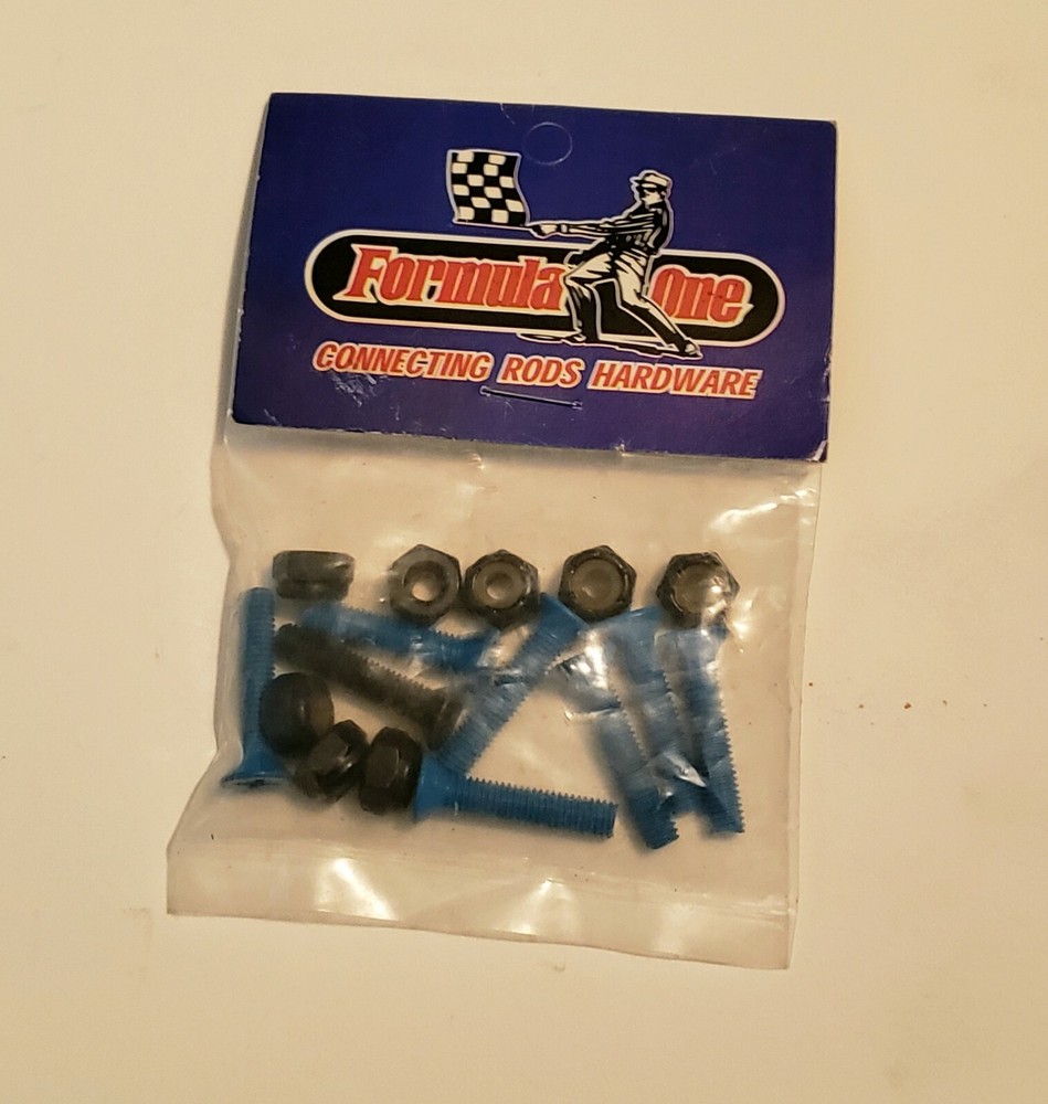 Formula One Skateboard 🛹 Bolts 1" Blue/Black