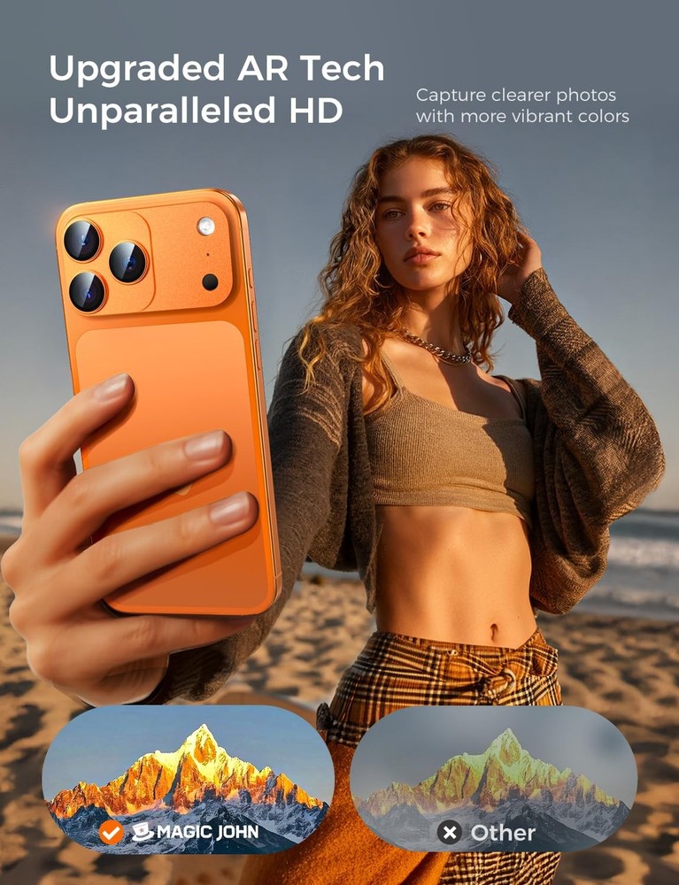 MAGIC JOHN for iPhone 17 Pro Max Camera Lens Protector 6.9'', HD Clear, Magne...