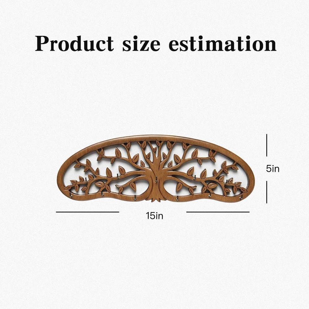 Rustic Pine Wood Herb Drying Rack Hanging with Floral Patterns Artistic Tree ...