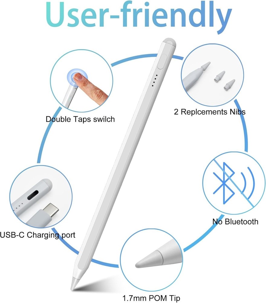 iPad Pencil 2nd Generation, Apple iPad Air/iPad Mini/iPad Pro Wireless Charging