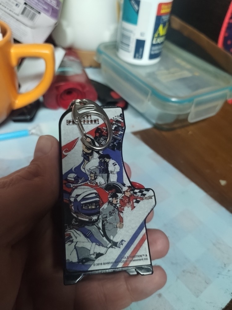 Pole Position Tiny Arcade Game Retro Mini Electronic Keychain