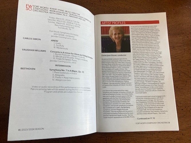 Fort Worth Symphony Orchestra Program Guide 3-15-2024 Tchaikovsky Piano Conceto