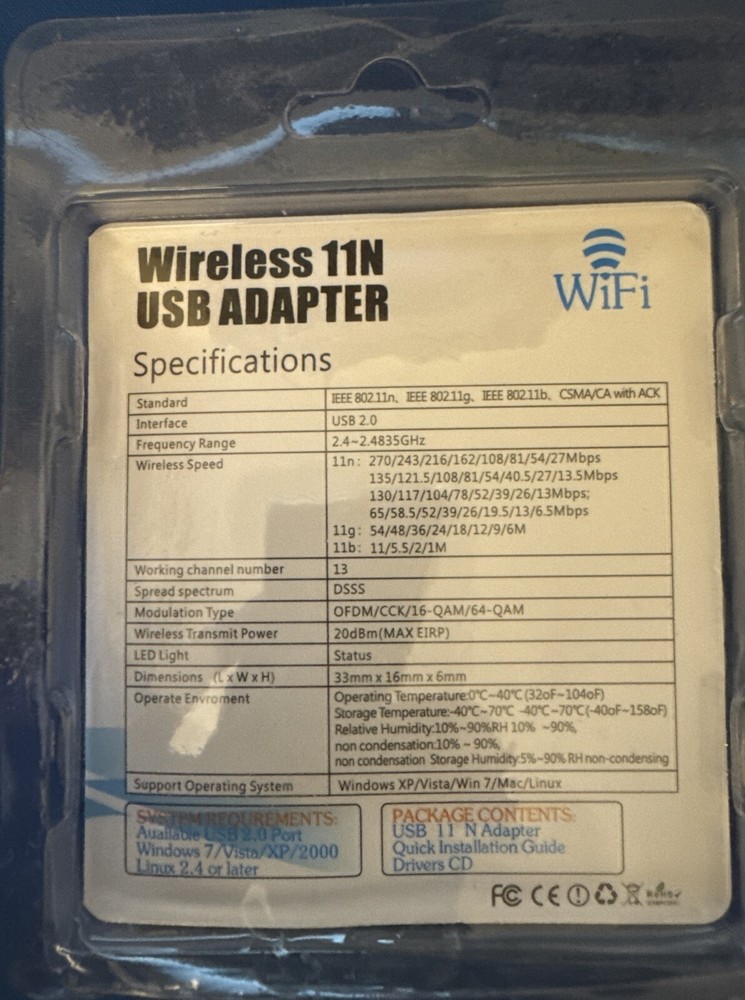 Wireless 11N USB 2.0 Adapter