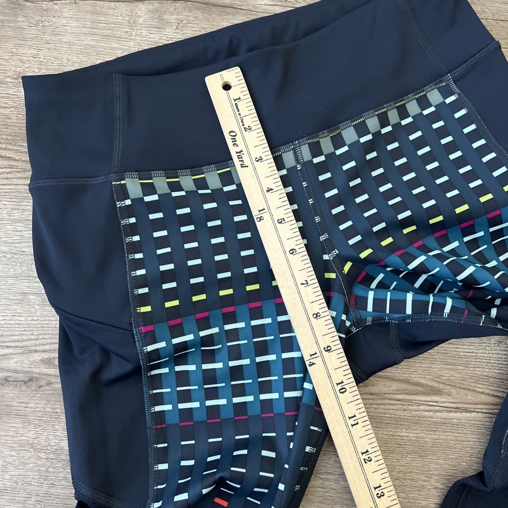 Athleta Crop Leggings Womens Medium Navy Patterns
